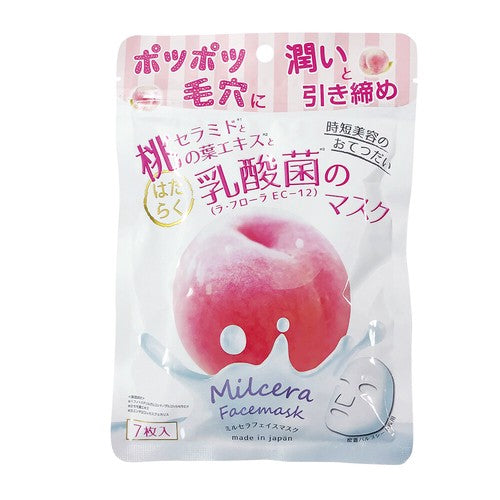 Milcera水蜜桃乳酸複合面膜 (7 片裝)