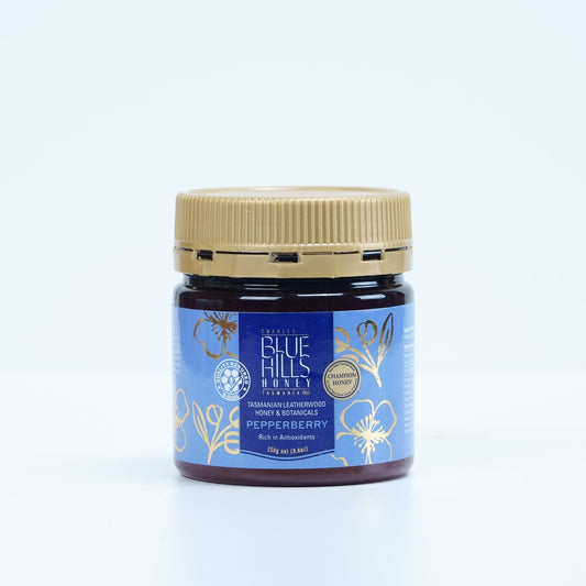 Blue Hills 澳洲塔斯曼尼亞天然革木山胡椒莓奶油蜂蜜 250g /Blue Hills Leatherwood Pepper Berry Creamed Honey (250g)